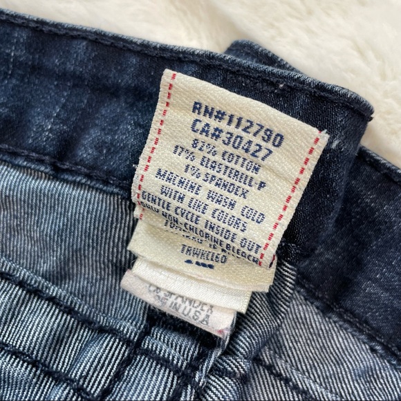 True Religion Vintage Rhinestone Disco Billy Big T Jeans Sz 24 RARE - Picture 8 of 13